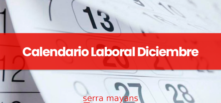 Calendario Laboral Diciembre 2021
